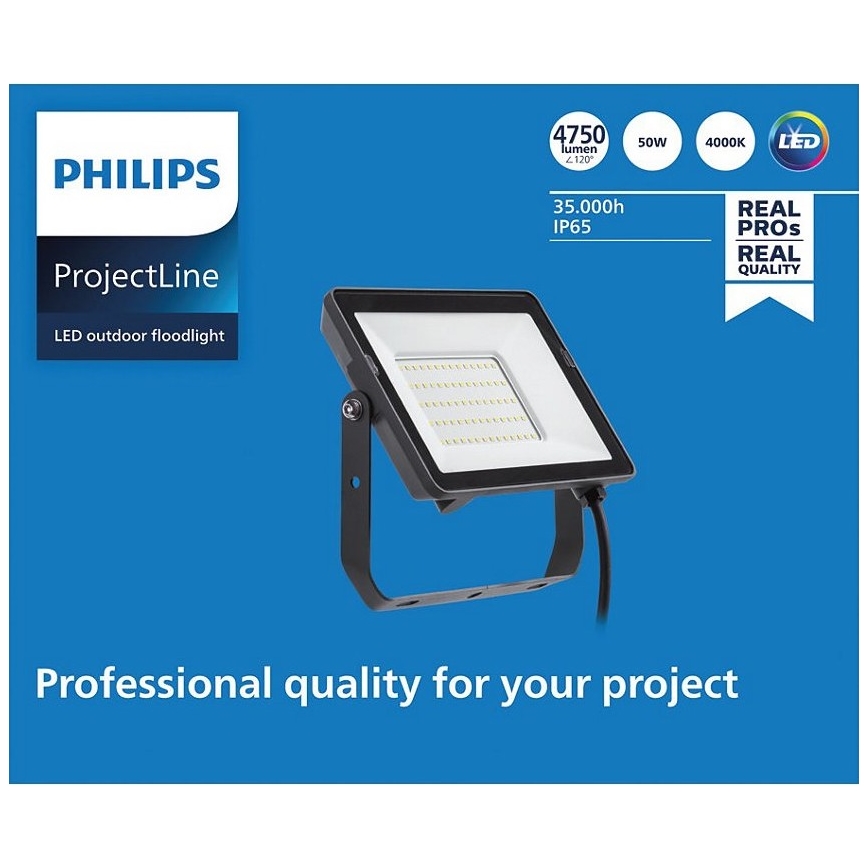 Philips - Holofote exterior LED PROJECTLINE LED/50W/230V IP65 4000K
