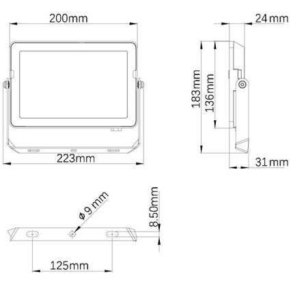 Philips - Holofote exterior LED PROJECTLINE LED/50W/230V IP65 4000K