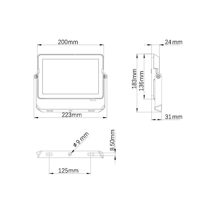 Philips - Holofote exterior LED PROJECTLINE LED/50W/230V IP65 4000K