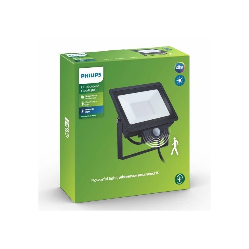 Philips - Holofote LED com sensor DECOFLOOD LED/20W/230V IP65
