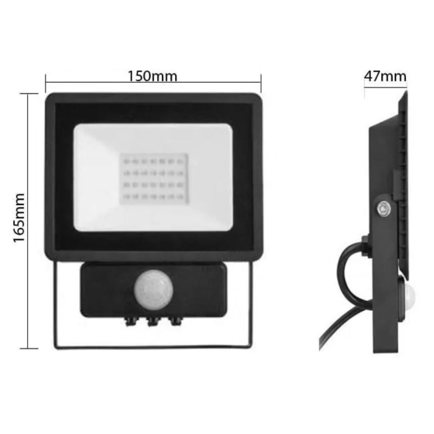 Philips - Holofote LED com sensor DECOFLOOD LED/20W/230V IP65