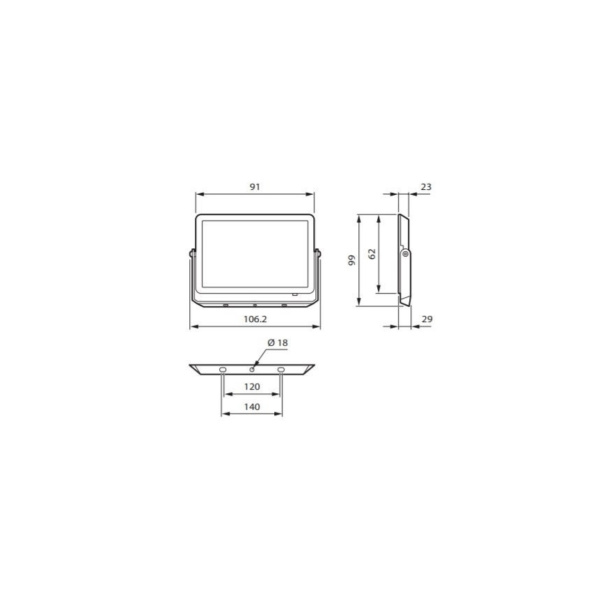 Philips - Holofote LED DECOFLOOD LED/10W/230V IP65