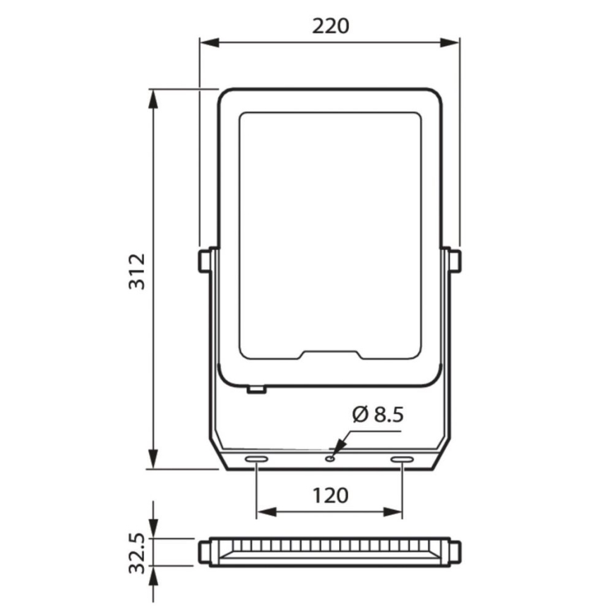 Philips - Holofote LED LED/100W/230V 4000K IP65