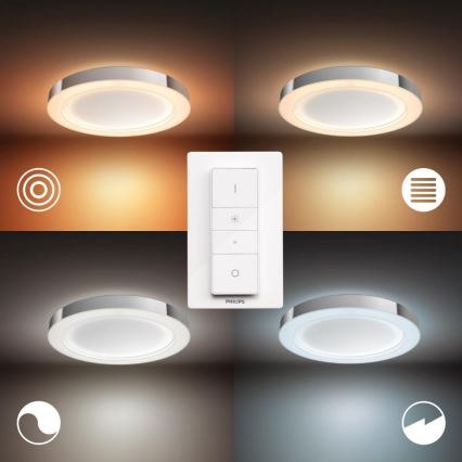 Philips - Luminária de banheiro LED regulável Hue ADORE LED/40W/230V + controlo remoto IP44