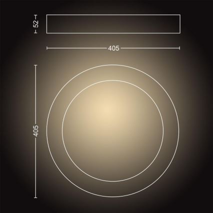 Philips - Luminária de banheiro LED regulável Hue ADORE LED/40W/230V + controlo remoto IP44