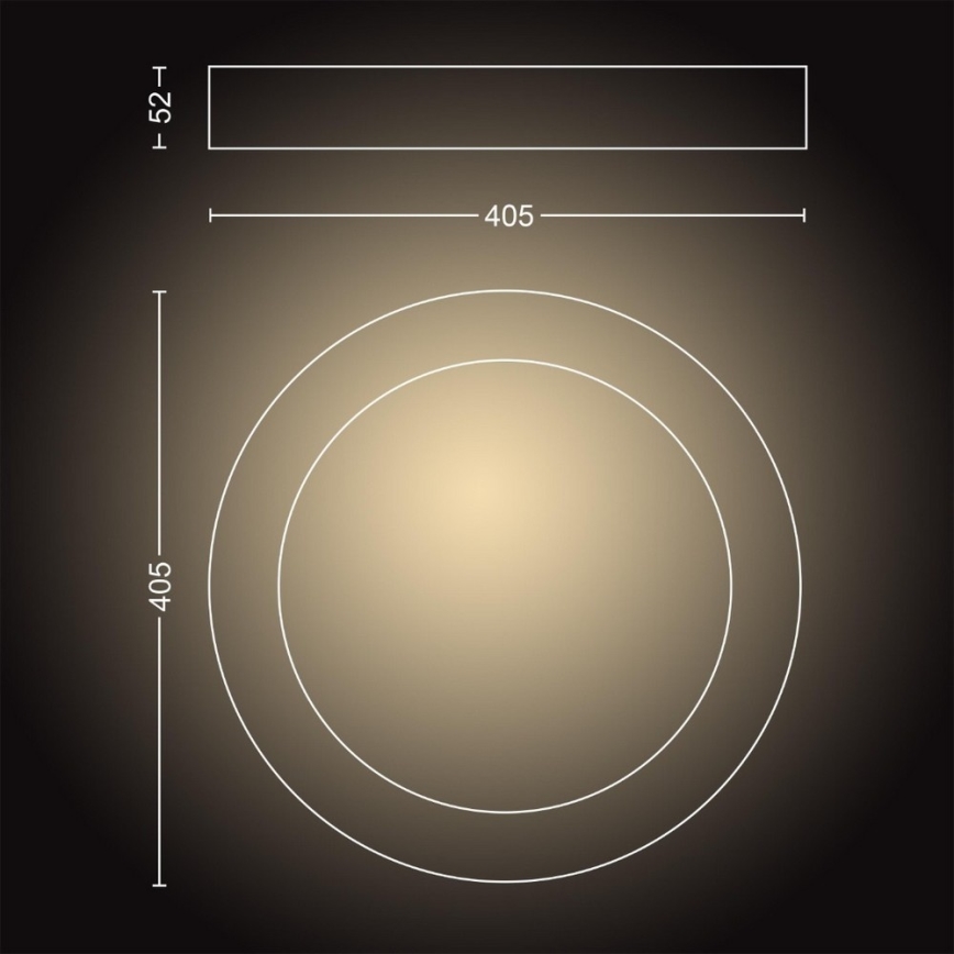 Philips - Luminária de banheiro LED regulável Hue ADORE LED/40W/230V + controlo remoto IP44