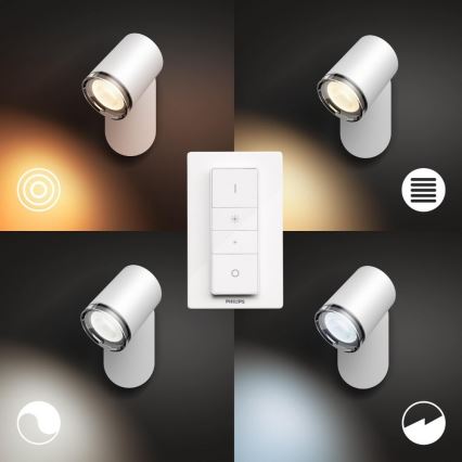 Philips - Luminária de banheiro LED dimmerizável Hue ADORE 1xGU10/5W/230V IP44 + controlo remoto
