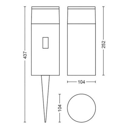 Philips - Lâmpada exterior LED RGB regulável Hue CALLA LED/8W/24V IP65