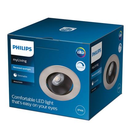Philips - Iluminação de casa de banho LED com regulação ABROSA 1xLED/9W/230V IP44