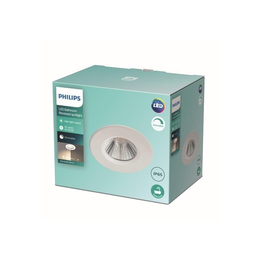 Philips - Iluminação de casa de banho LED com regulação LED/5.5W/230V 2,700K IP65
