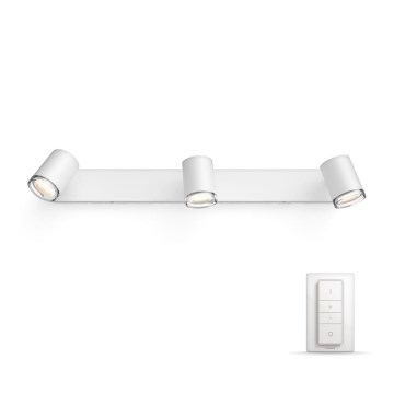 Philips - Iluminação de casa de banho LED com regulação Hue ADORE 3xGU10/5,5W IP44