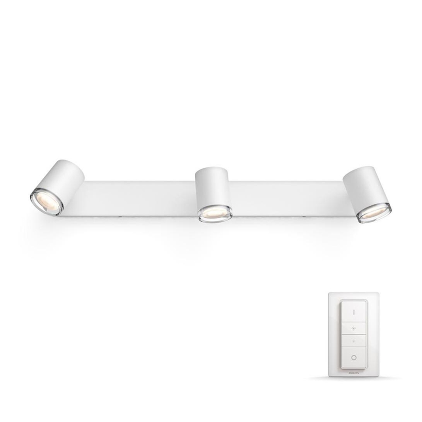Philips - Iluminação de casa de banho LED com regulação Hue ADORE 3xGU10/5,5W IP44