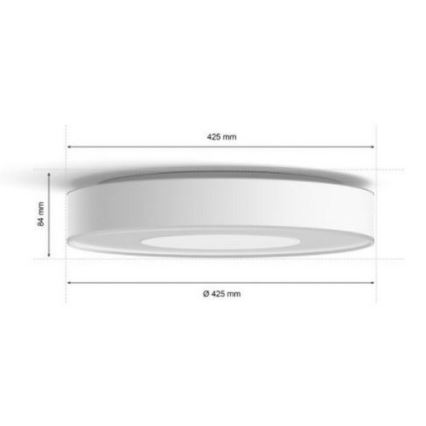 Philips - Iluminação de casa de banho LED RGB com regulação Hue XAMENTO LED/52,5W/230V IP44 d. 425 mm 2000-6500K