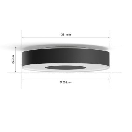 Philips - Iluminação de casa de banho LED RGBW com regulação LED/33,5W/230V IP44 d. 381 mm 2000-6500K
