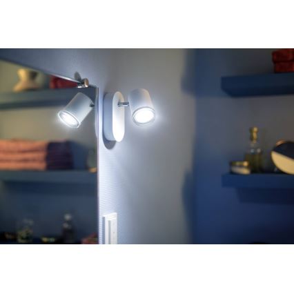 Philips - Iluminação de parede de casa de banho LED com regulação Hue ADORE 1xGU10/5W/230V IP44 + CR