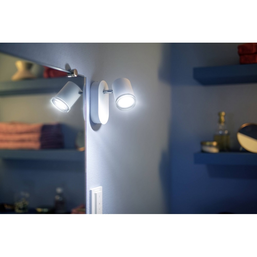 Philips - Iluminação de parede de casa de banho LED com regulação Hue ADORE 1xGU10/5W/230V IP44 + CR