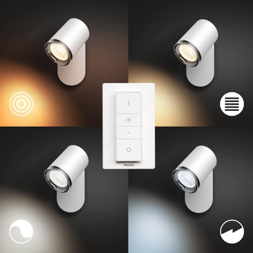 Philips - Iluminação de parede de casa de banho LED com regulação Hue ADORE 1xGU10/5W/230V IP44 + CR