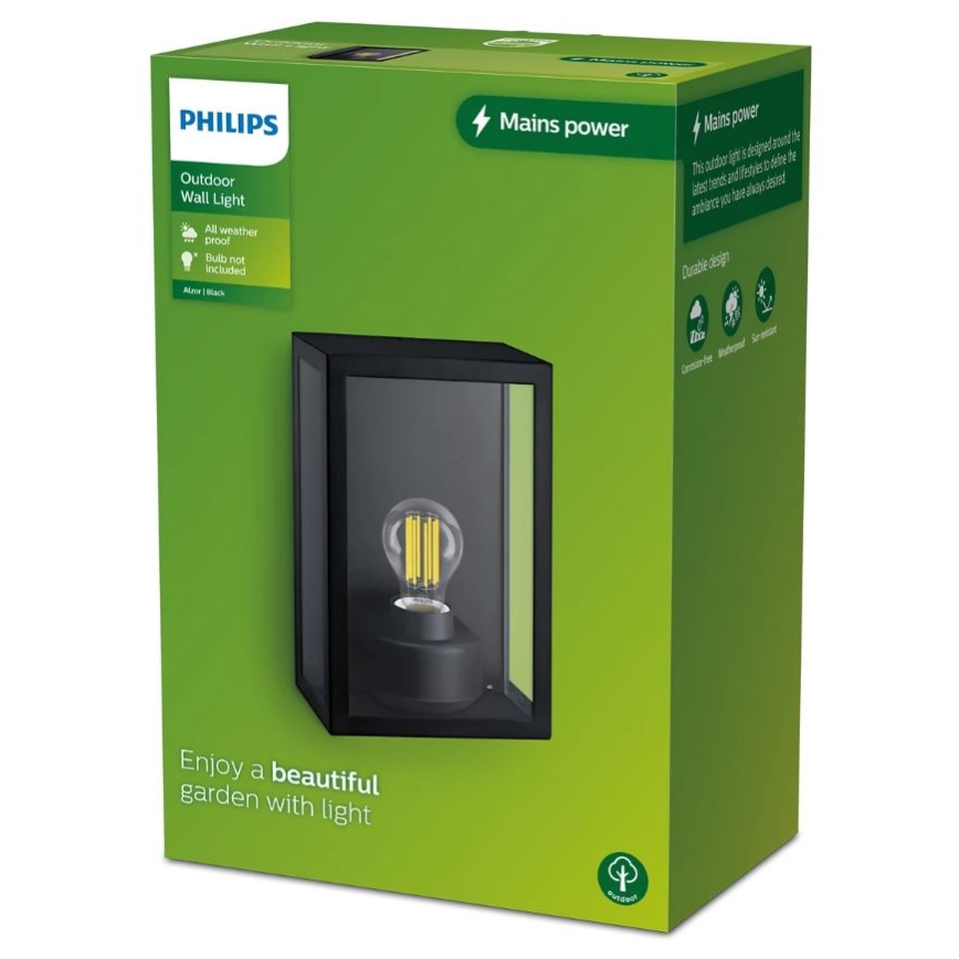 Philips - Iluminação de parede exterior ALZOR 1xE27/25W/230V IP44