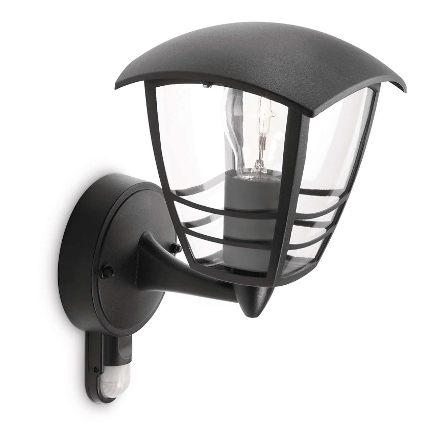 Philips - Iluminação de parede exterior com sensor 1xE27/60W IP44