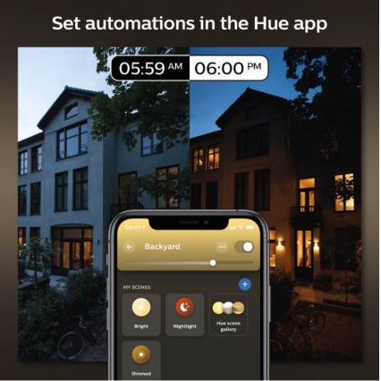 Philips - Iluminação de parede exterior com regulação Hue INARA 1xE27/7W/230V Wi-Fi IP44