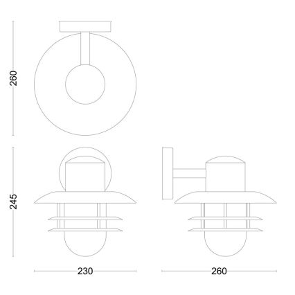 Philips - Iluminação de parede exterior INYMA 1xE27/25W/230V IP44