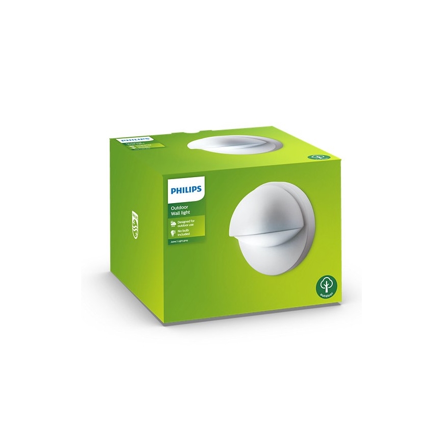 Philips - Iluminação de parede exterior JUNE 1xE27/12W/230V IP44