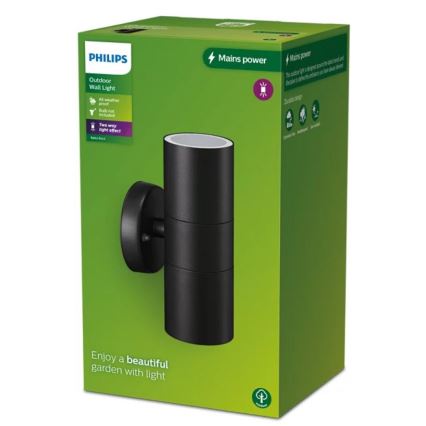 Philips - Iluminação de parede exterior KYLIS 2xGU10/25W/230V IP44