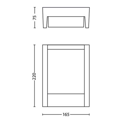 Philips - Iluminação de parede exterior LED LED/3,8W/230V 3000K IP44