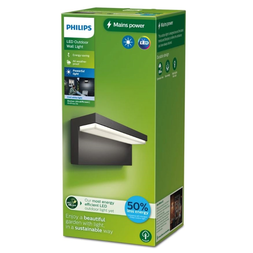 Philips - Iluminação de parede exterior LED BUSTAN LED/3,8W/230V 4000K IP44