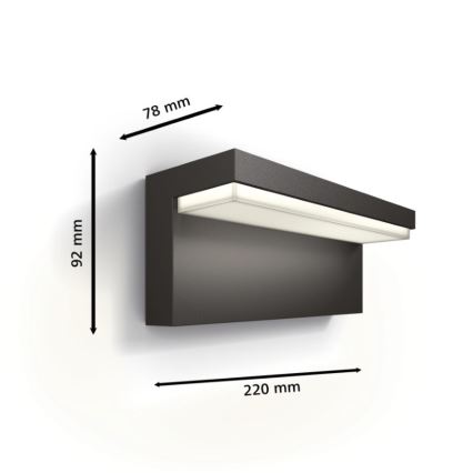 Philips - Iluminação de parede exterior LED BUSTAN LED/3,8W/230V 4000K IP44
