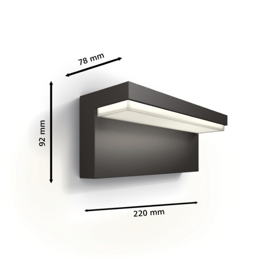 Philips - Iluminação de parede exterior LED BUSTAN LED/3,8W/230V 4000K IP44