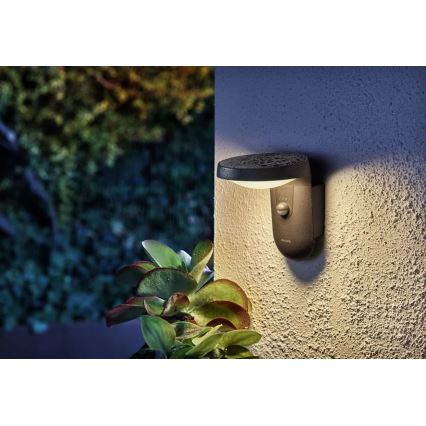Philips - Iluminação de parede exterior LED com sensor LED/9W/230V 2700K IP44
