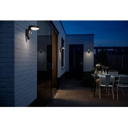 Philips - Iluminação de parede exterior LED com sensor LED/9W/230V 2700K IP44