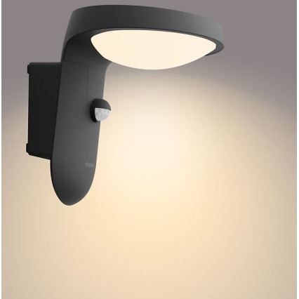 Philips - Iluminação de parede exterior LED com sensor LED/9W/230V 2700K IP44