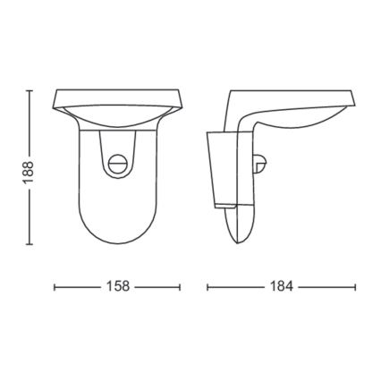 Philips - Iluminação de parede exterior LED com sensor LED/9W/230V 2700K IP44