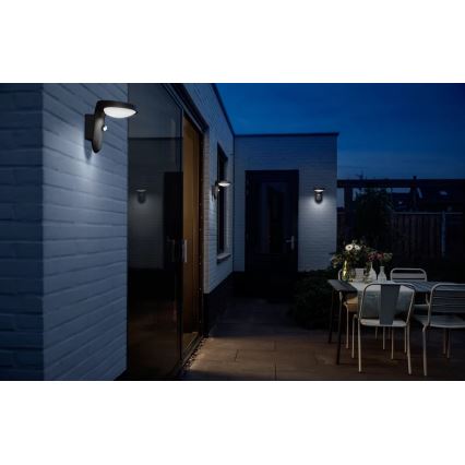 Philips - Iluminação de parede exterior LED com sensor LED/9W/230V 4000K IP44