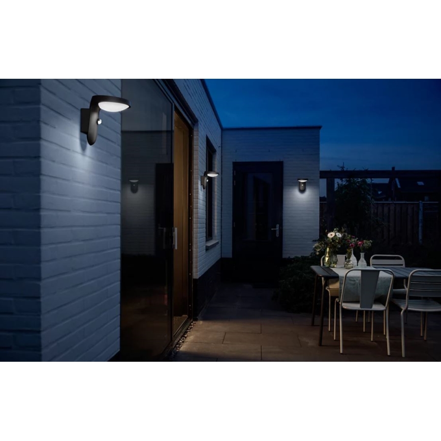 Philips - Iluminação de parede exterior LED com sensor LED/9W/230V 4000K IP44