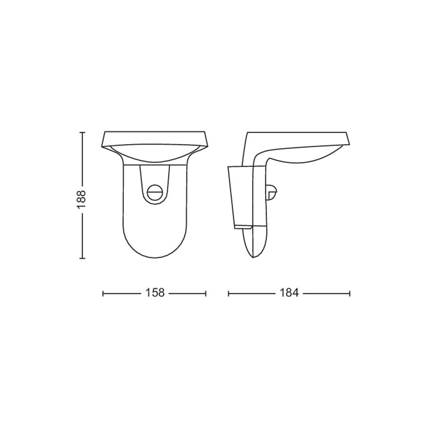 Philips - Iluminação de parede exterior LED com sensor LED/9W/230V 4000K IP44