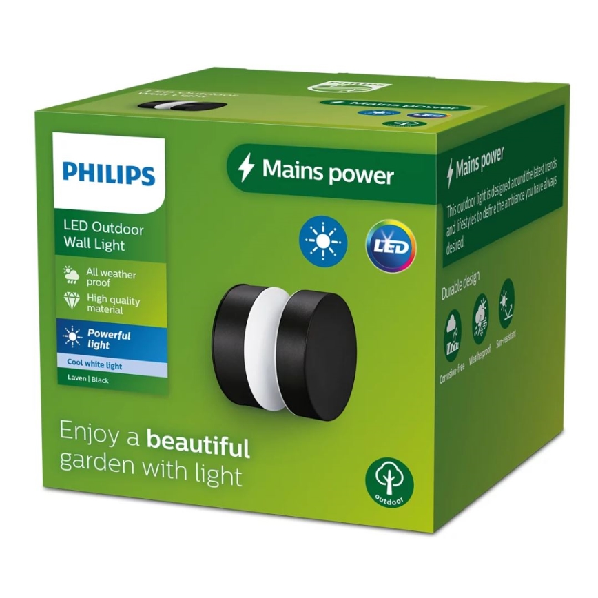 Philips - Iluminação de parede exterior LED LAVEN LED/6W/230V 4000K IP44
