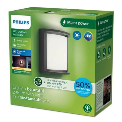 Philips - Iluminação de parede exterior LED SAMONDRA LED/3,8W/230V IP44