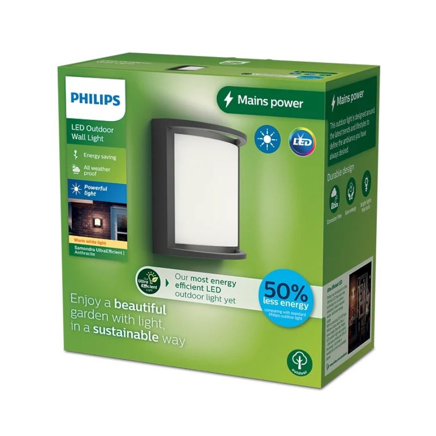Philips - Iluminação de parede exterior LED SAMONDRA LED/3,8W/230V IP44