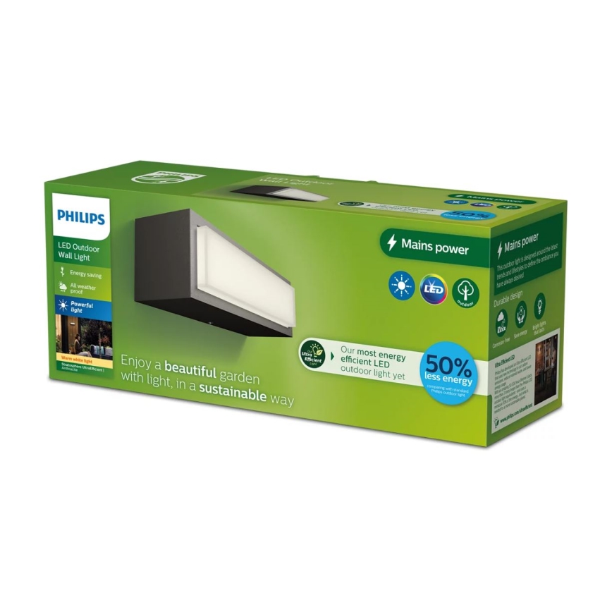 Philips - Iluminação de parede exterior LED STRATOSPHERE LED/3,8W/230V 2700K IP44