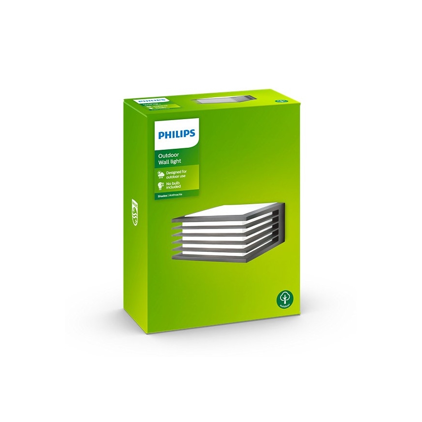 Philips - Iluminação de parede exterior 1xE27/15W/230V IP44 antracite