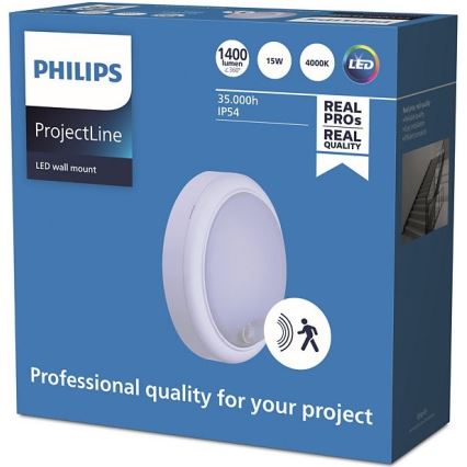 Philips - Iluminação de parede LED com sensor PROJECTLINE LED/15W/230V IP54