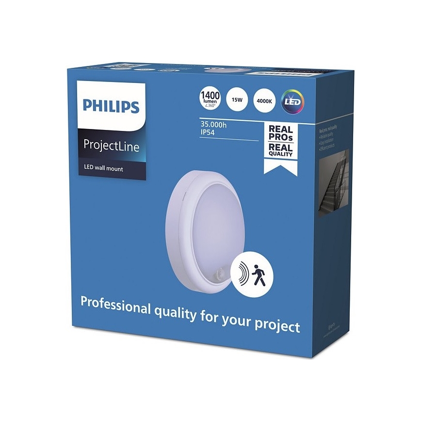 Philips - Iluminação de parede LED com sensor PROJECTLINE LED/15W/230V IP54