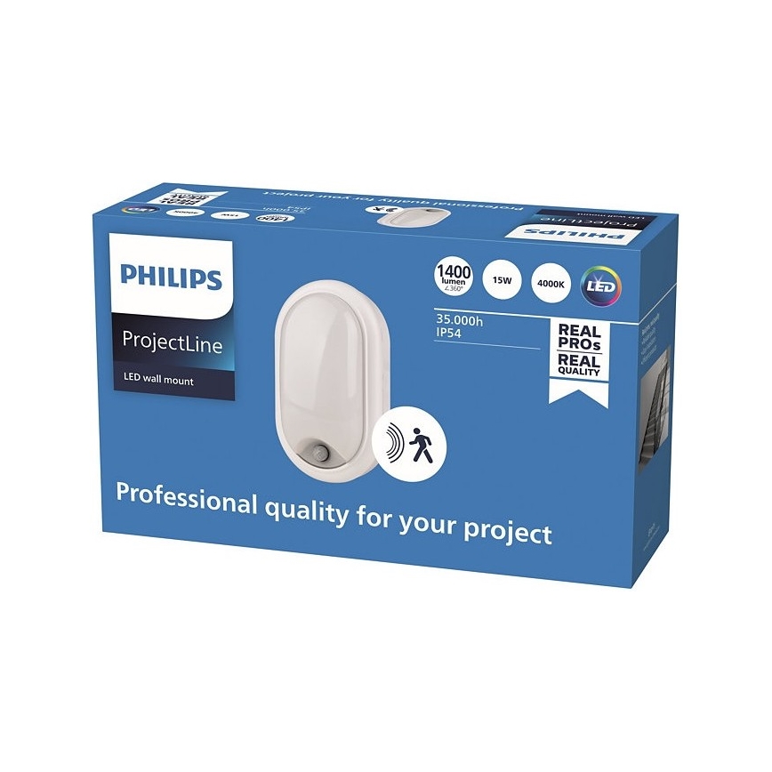 Philips - Iluminação de parede LED com sensor PROJECTLINE LED/15W/230V IP54