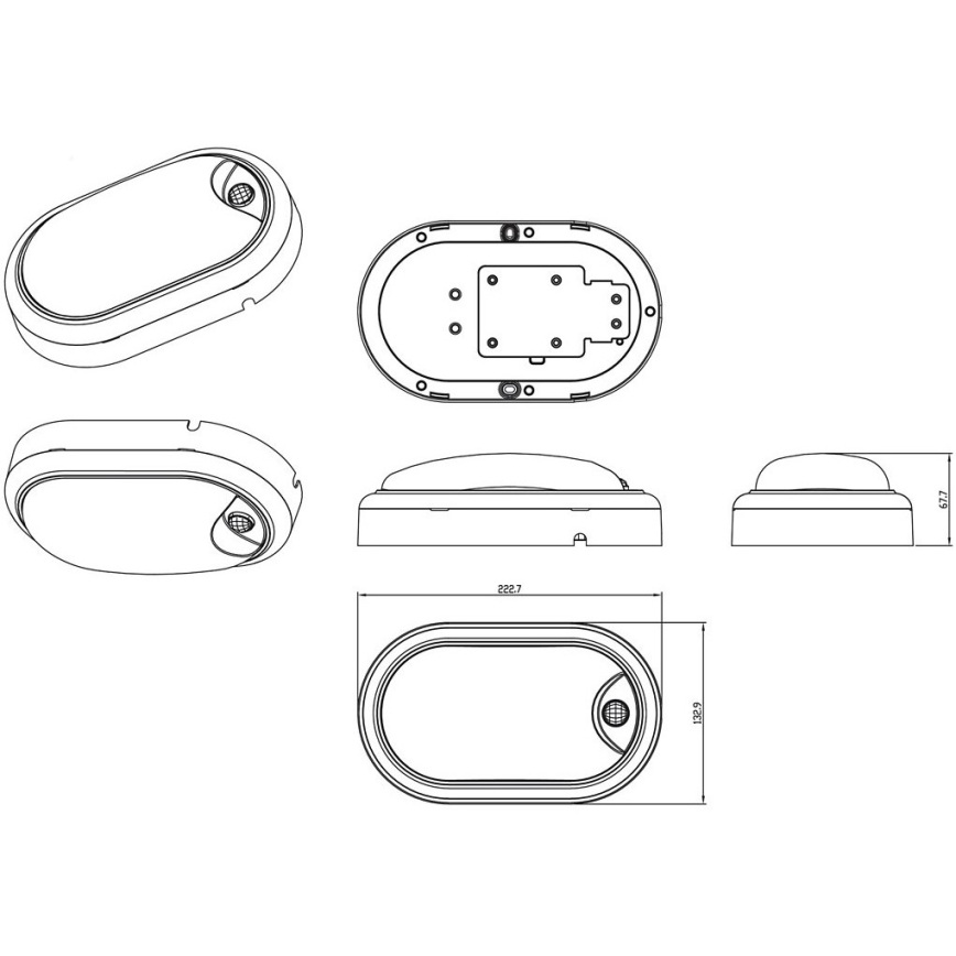 Philips - Iluminação de parede LED com sensor PROJECTLINE LED/15W/230V IP54