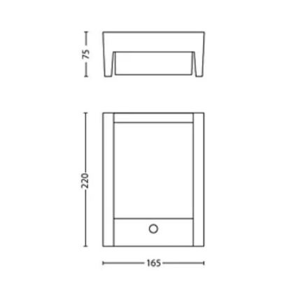 Philips - Iluminação de parede LED exterior com sensor ARBOUR LED/3,8W/230V 2700K IP44