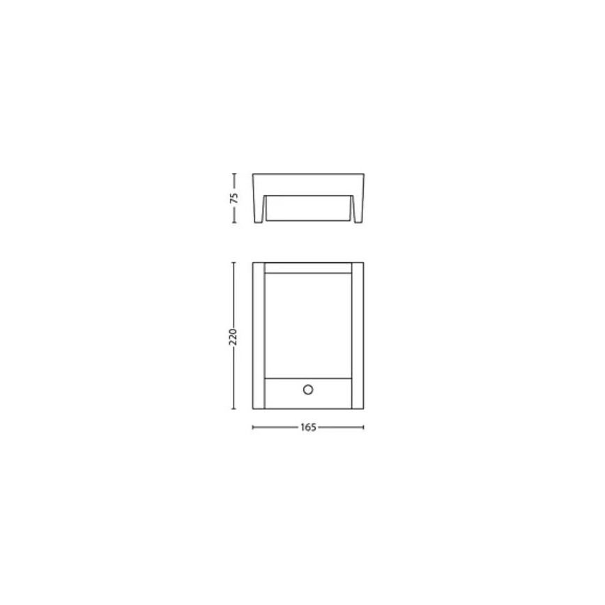 Philips - Iluminação de parede LED exterior com sensor ARBOUR LED/3,8W/230V 2700K IP44