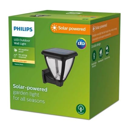 Philips - Iluminação de parede solar LED VAPORA LED/1,5W/3,7V IP44
